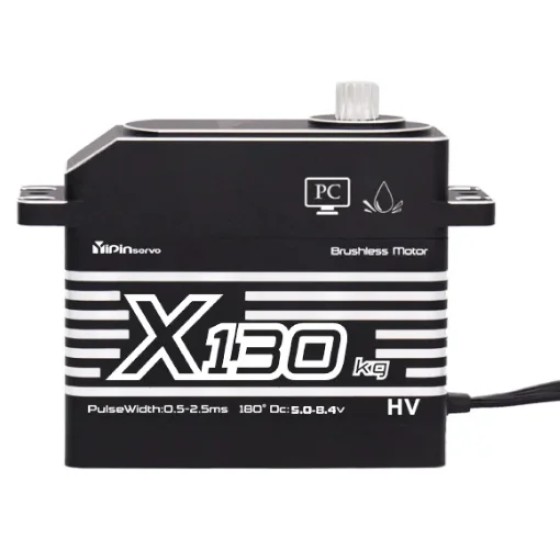 Yipinservo 8.4V 130kg.cm Brushless Motor Large Torque Servos High Speed Motor for 1/5 RC Scale Crawler Car Boat UAV Accessories